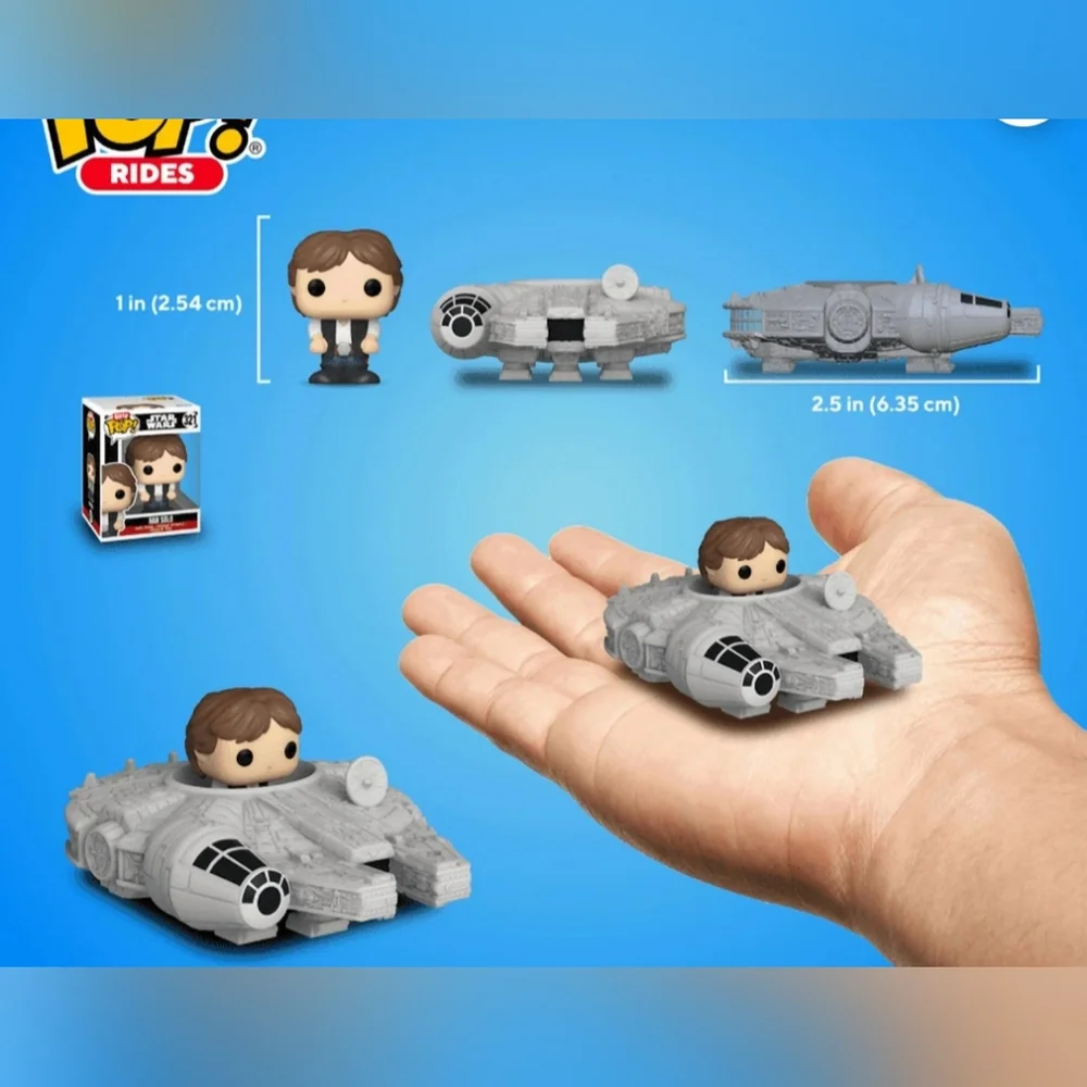 Funko Bitty POP Ride: Star Wars Han Solo with the Millennium Falcon Collectible